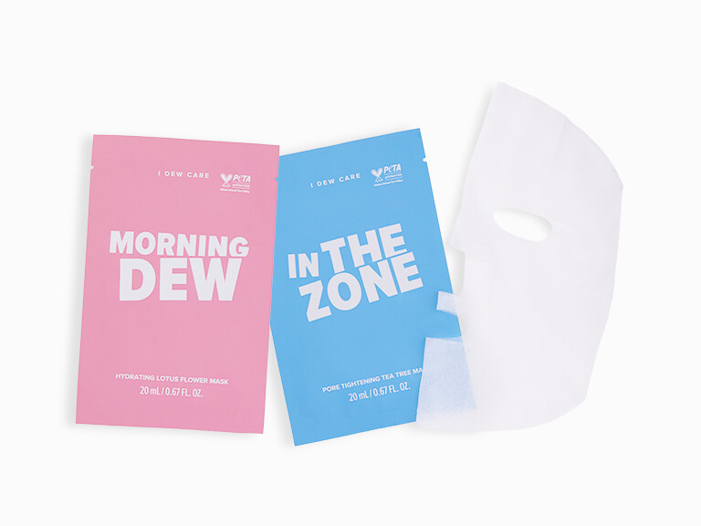 I Dew Care Morning Dew + In the Zone Sheet Mask Duo