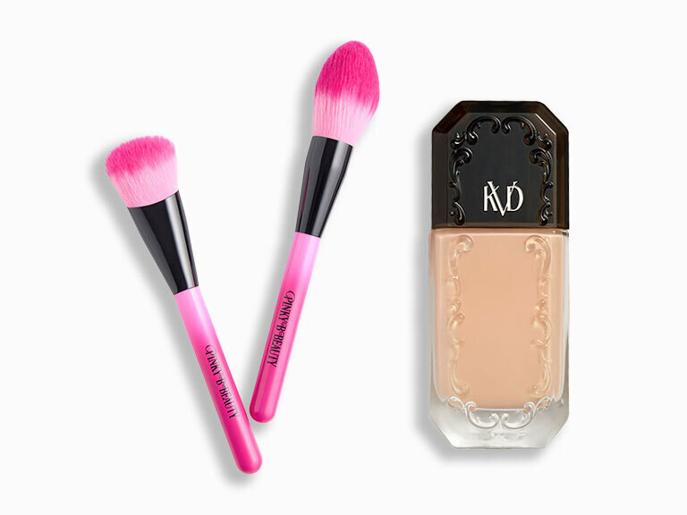 Ipsy, Kvd Beauty, Pinky B Cosmetics Foundation & Brush Set Bundle in Light