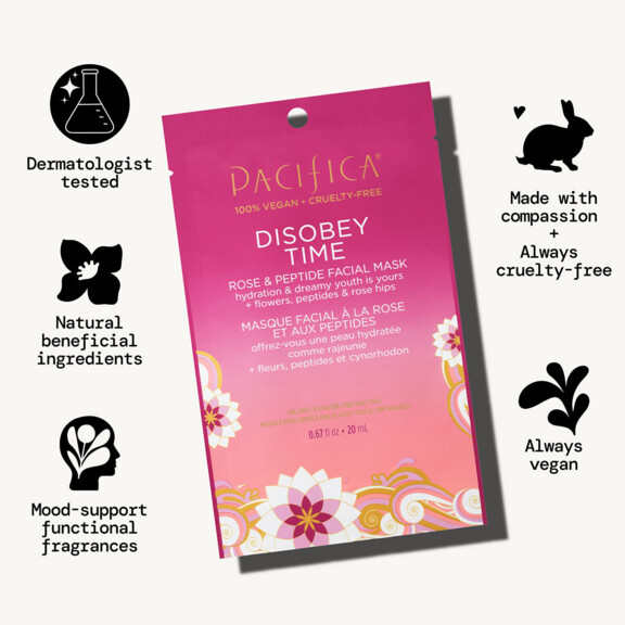 Pacifica Beauty Disobey Time Rose & Peptide Facial Mask