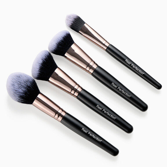 Real Perfection 4-Piece Facial Make Up Brush Set